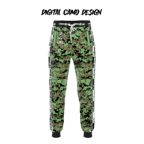 Premium custom Speedsoft pants for Speedsoft and Airsoft, featuring fully customizable artwork, player name and number, chest padding, soft padded shoulders, softshell forearms, breathable mesh side and rear panels, and anti-slide thumbholes – designed for durability, agility, and protection in high-speed gameplay.